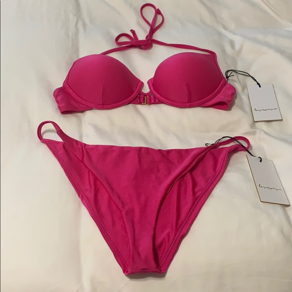 Love wave- hot pink bikini